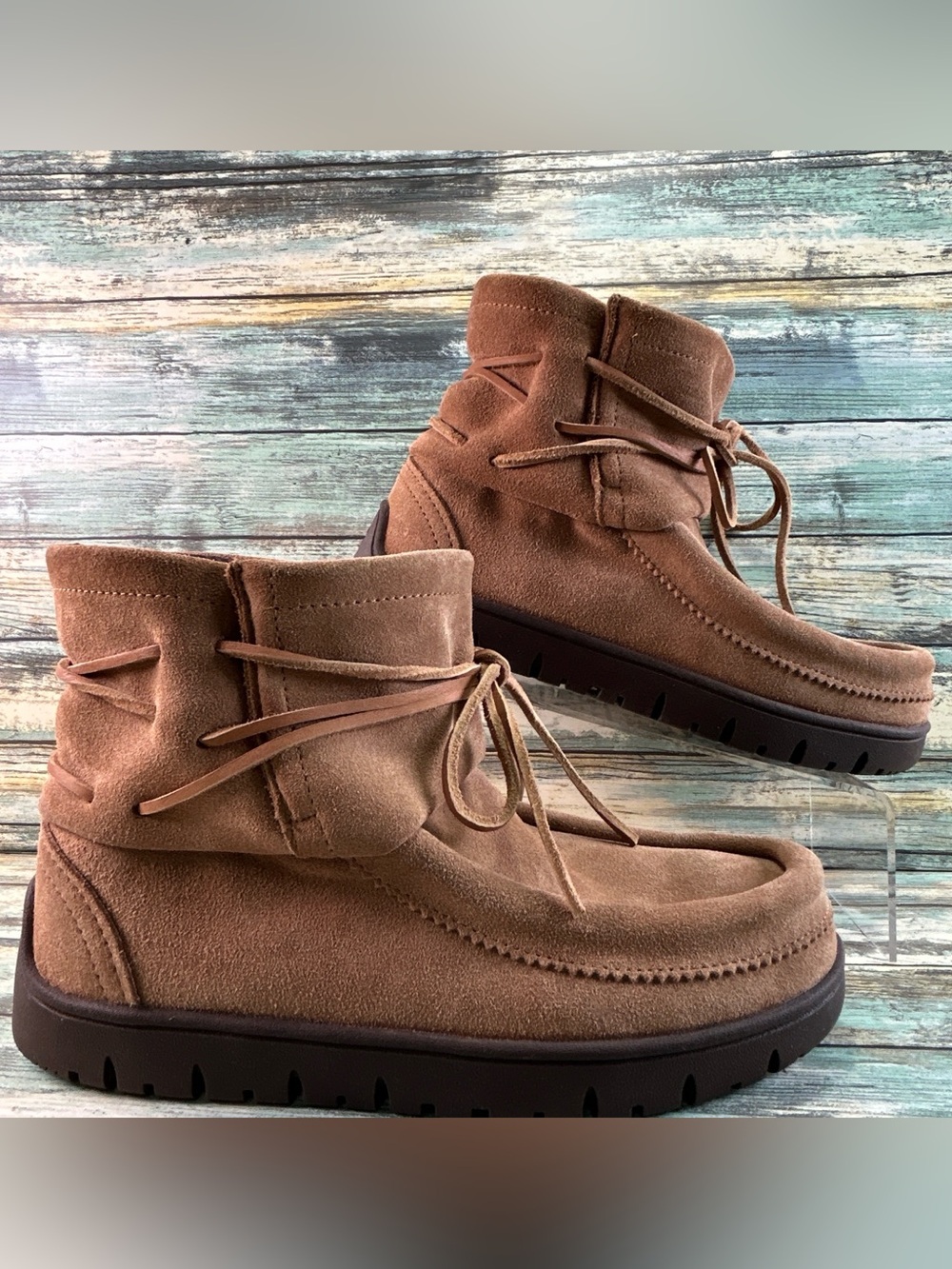 Manitobah Ziibi Mukluk Winter Ankle Boot Womens Size 9 Brown Suede Waterproof